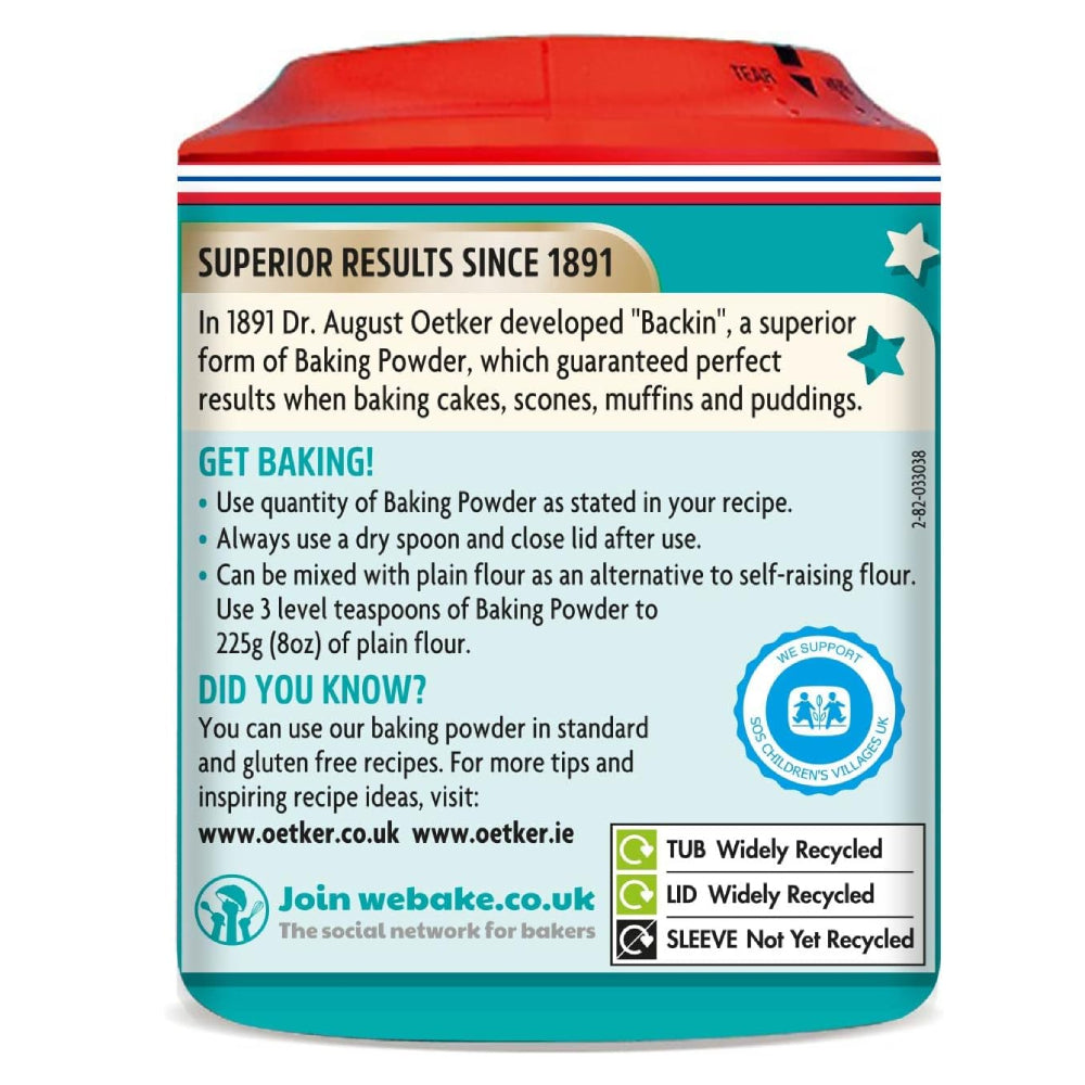 Dr. Oetker Baking Powder Gluten Free 170g