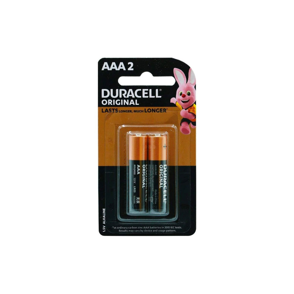 Duracell Original AAA2 1.5V Alkaline Batteries 2 Pieces