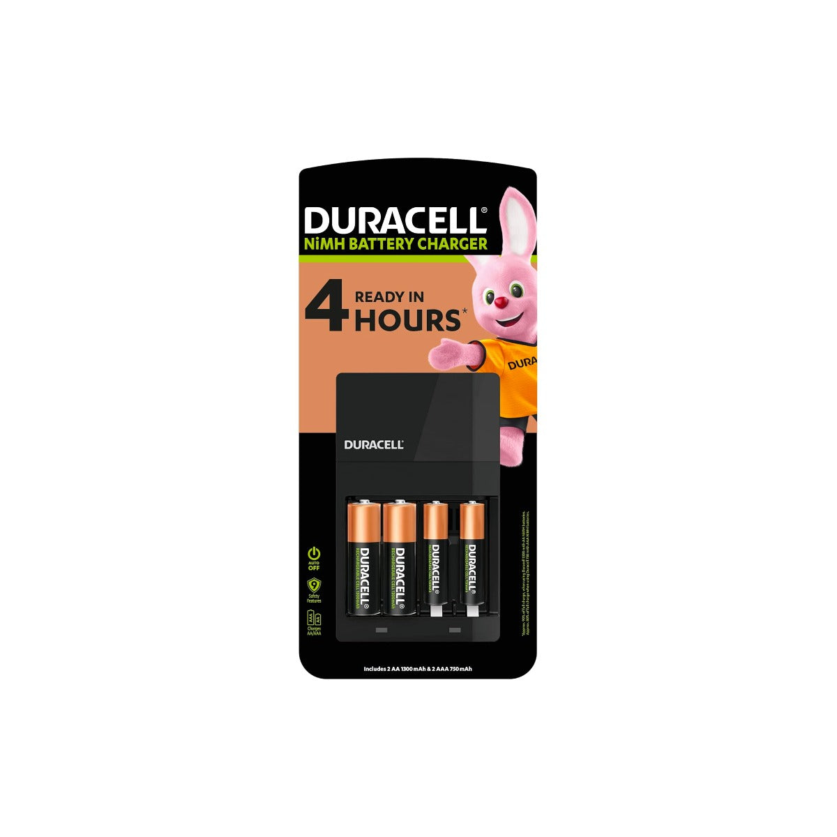 Duracell 4 Hour Charger + 4 Batteries