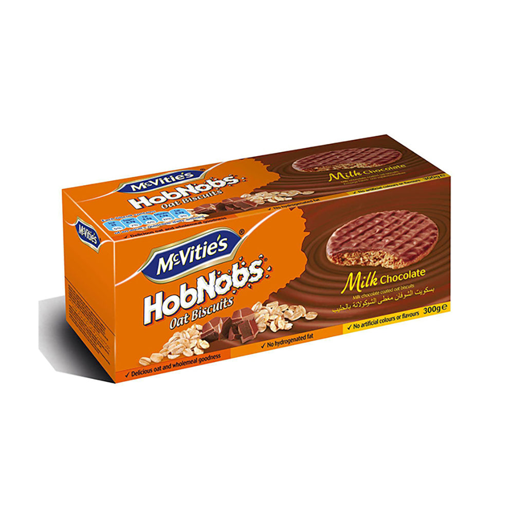 McVities Oat Biscuits Hobnobs Milk Choco 300G