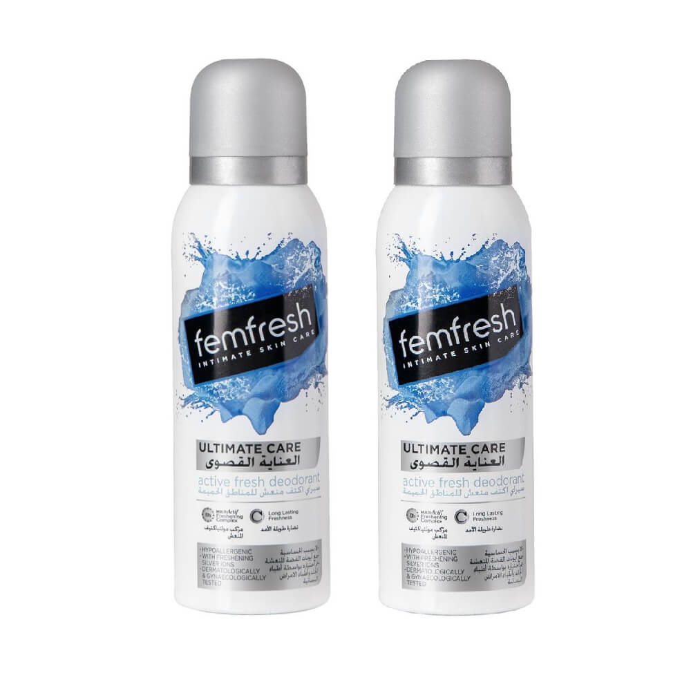 Fem Fresh Intimate Silver Active Fresh Deodorant 2x125Ml