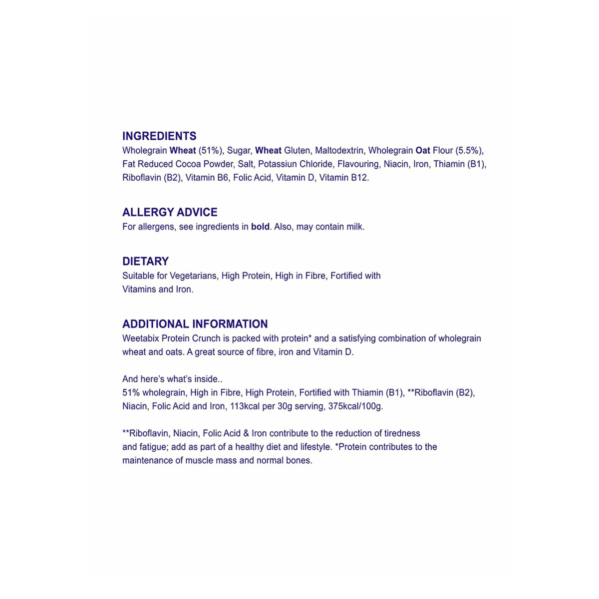 Weetabix Protein Crunch Chocolate Flavour Cereal 450g