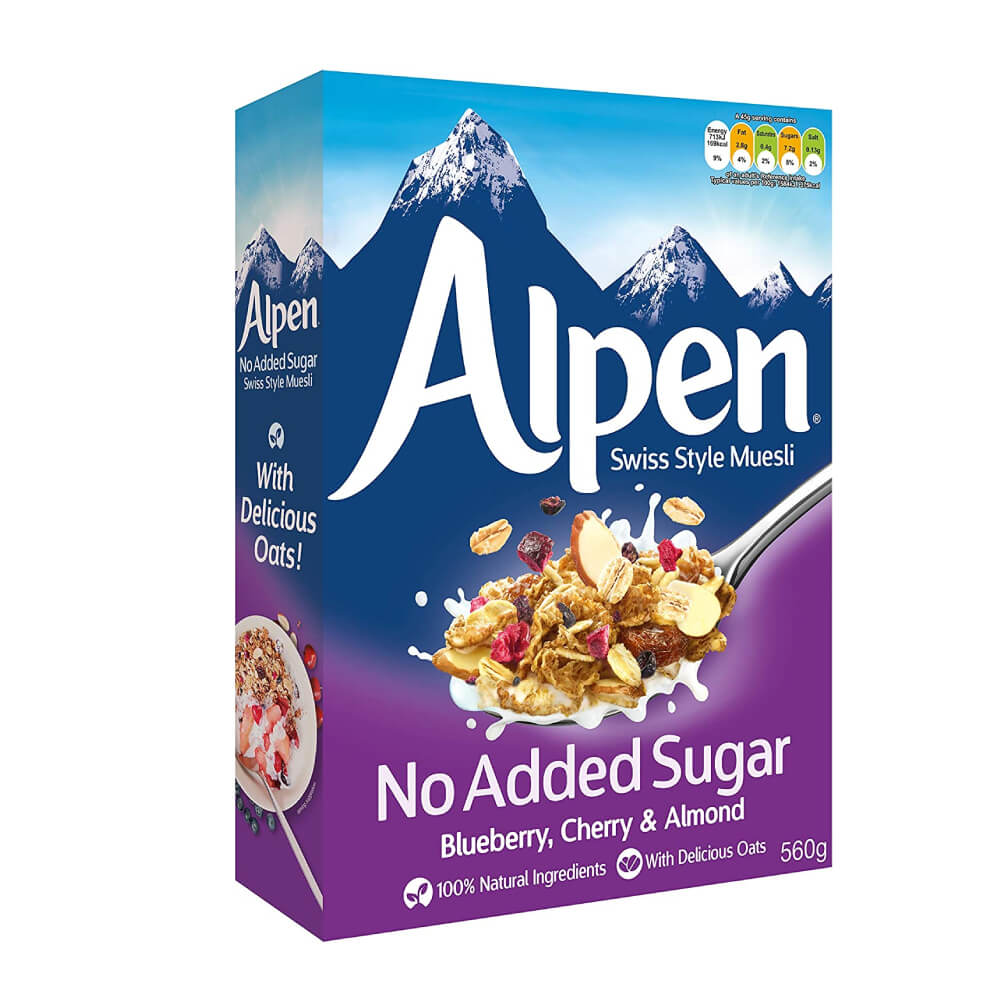 Alpen Muesli Nas Blueberry,Cherry and Almond 560gm