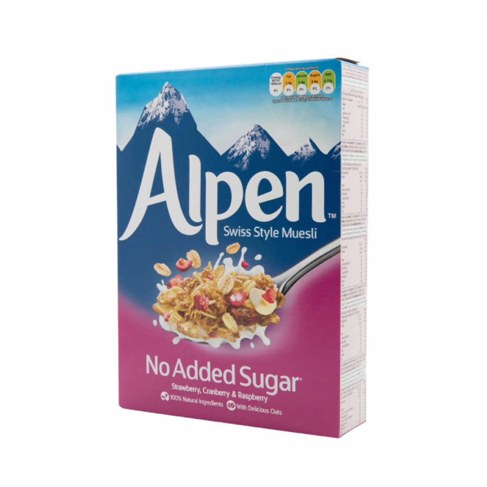Alpen No Added Sugar Strawberry, Cranberry and Raspberry Muesli 560gm