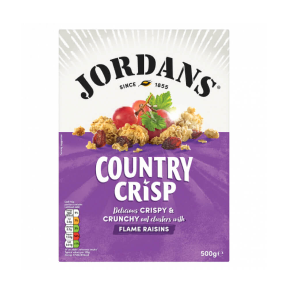 Jordans Country Crisp Flame Raisin Cereal 500gm