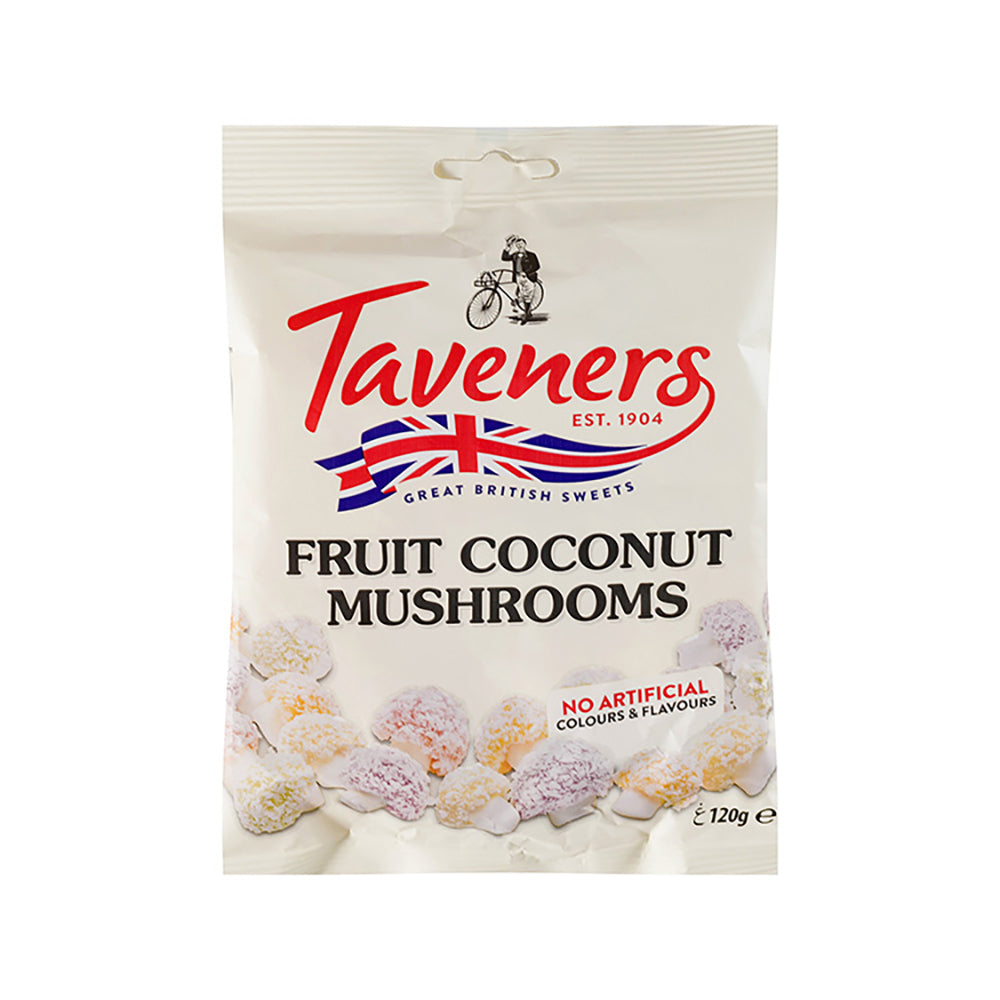 Taveners Fruit Coconut Mushrooms Chewy Candy 120G