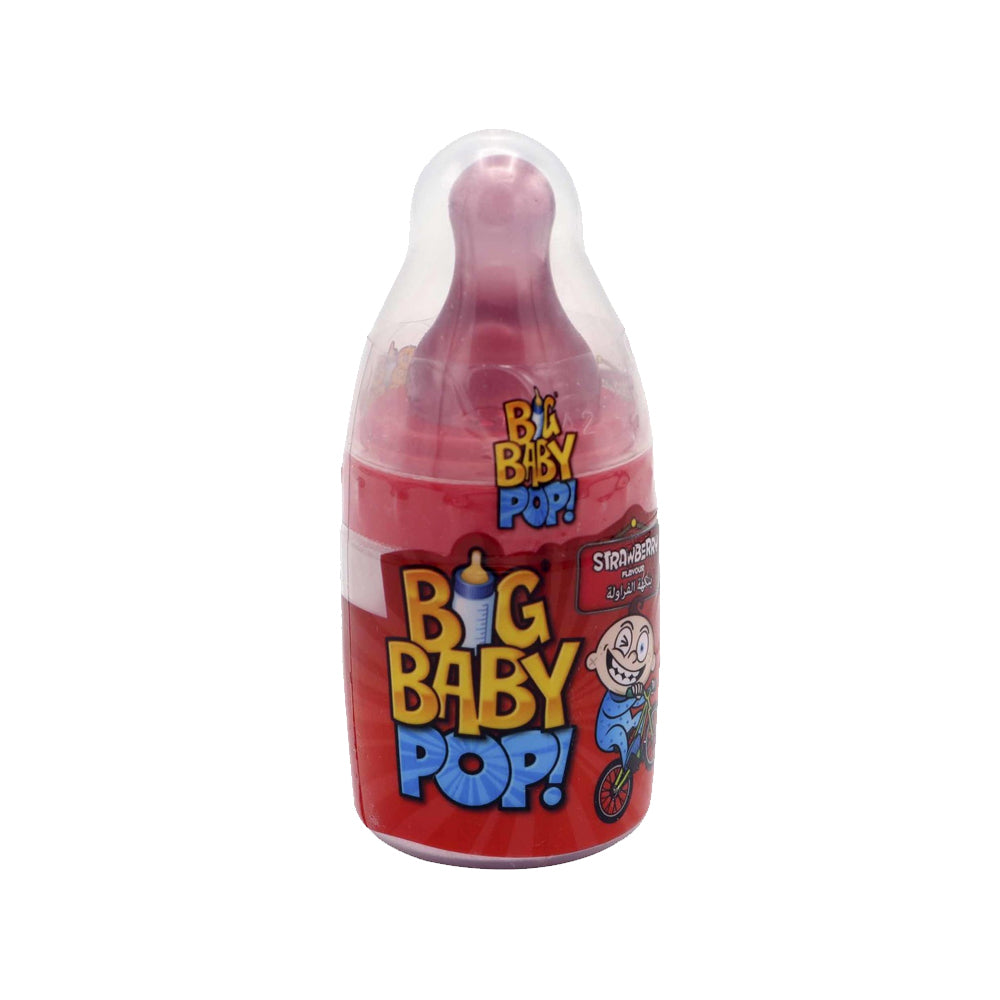 Bazooka Big Baby Pop Sour Strawberry&Raspberry 32G
