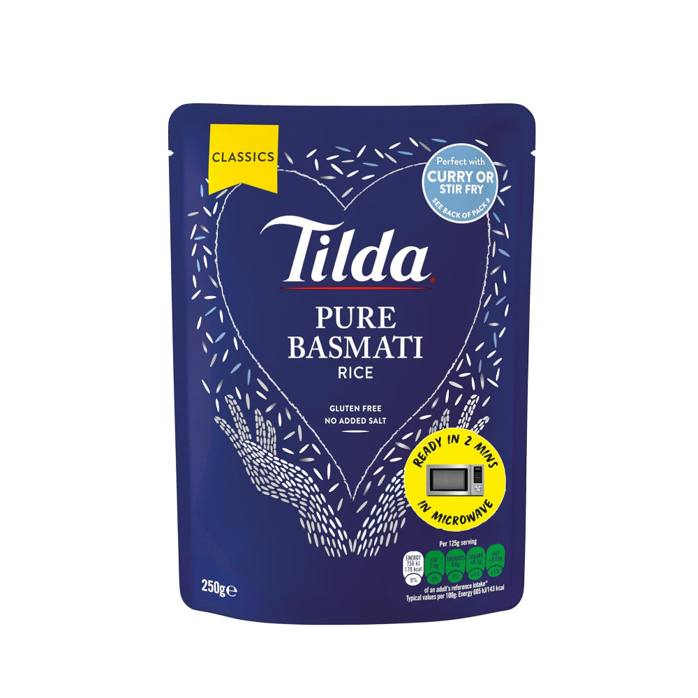 Tilda Pure Steamed Basmati Rice Gluten Free 250gm