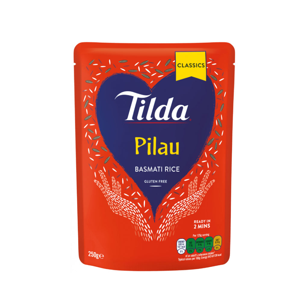 Tilda Steamed Pilau Basmati Rice Gluten Free 250gm