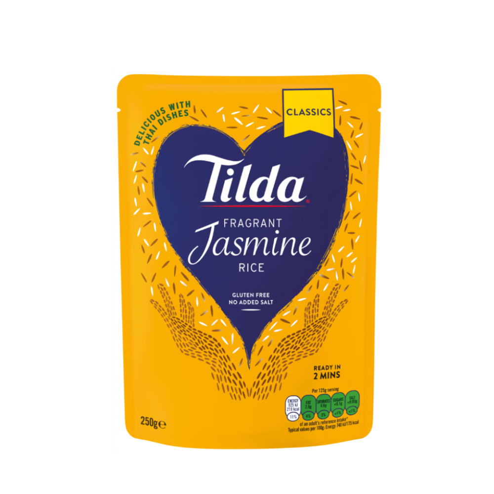 Tilda Steamed Fragrant Jasmine Rice Gluten Free 250gm
