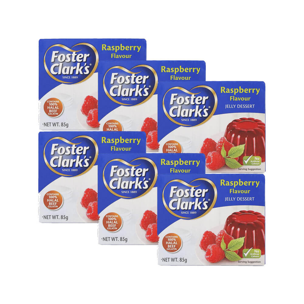 Foster Clark's Raspberry Jelly 85Gx6's @ Special Price