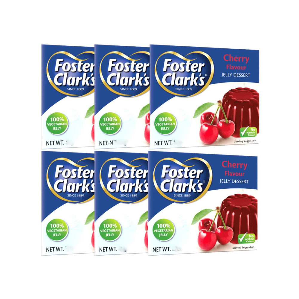 Foster Clark's Cherry Flavoured Jelly Dessert 6x80Gm