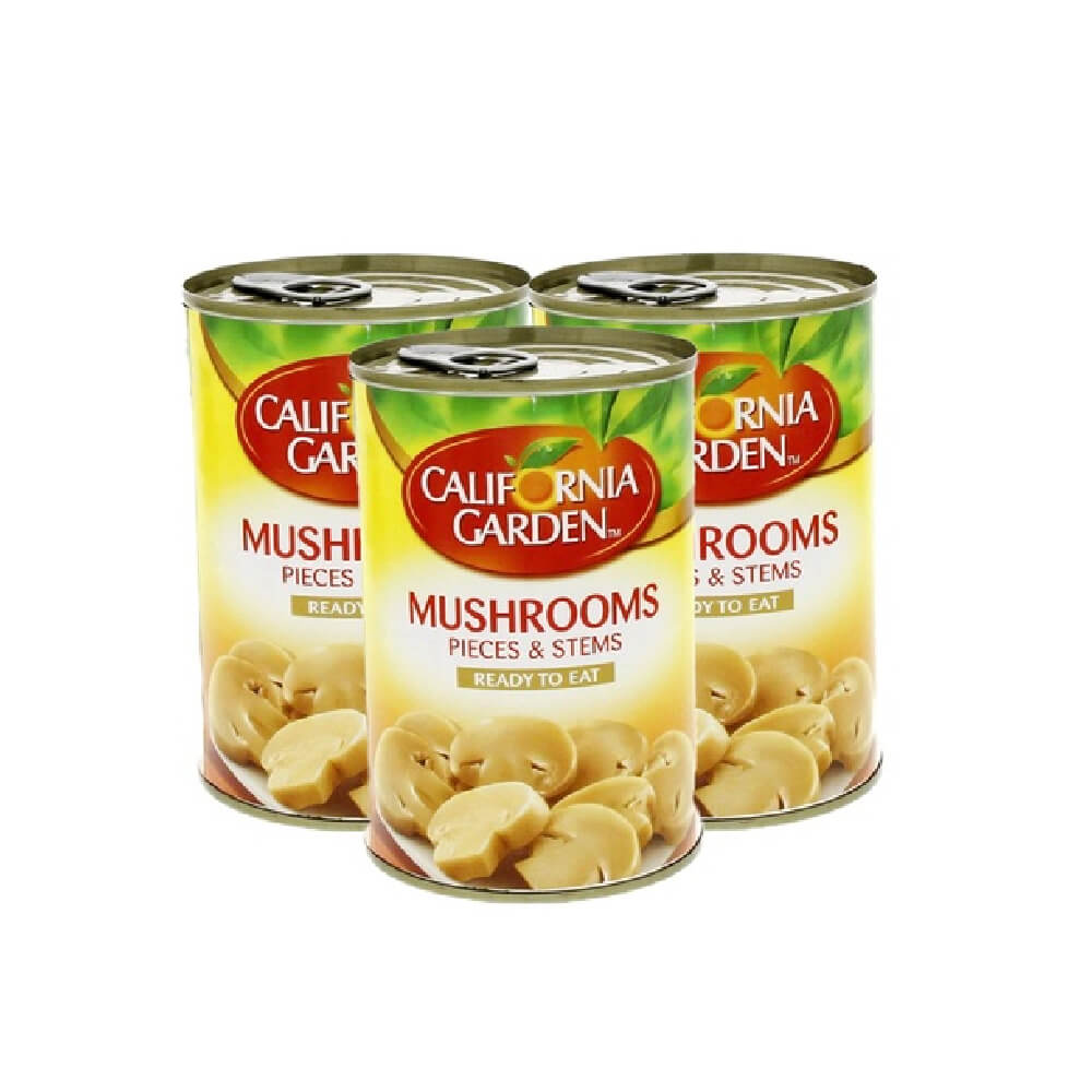 California Garden Mushrooms Pieces&Stems425Gx3