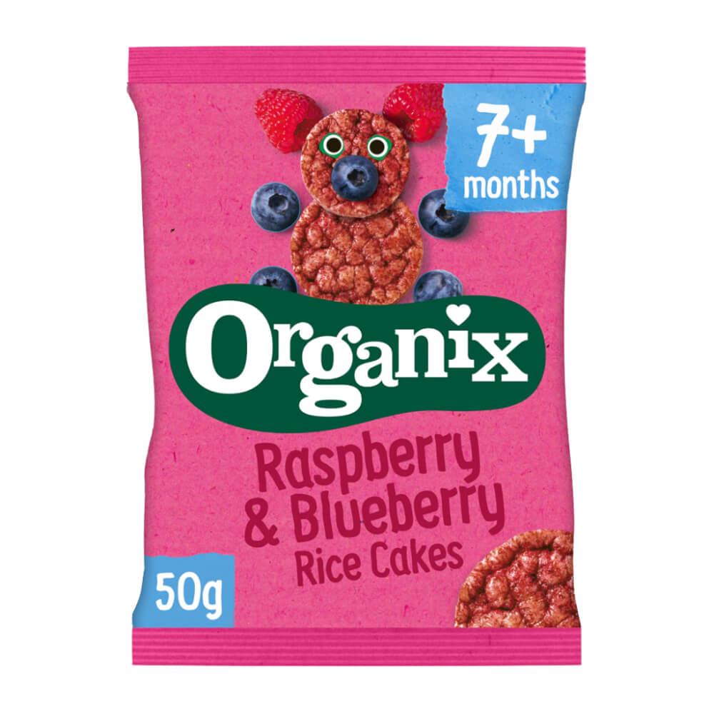Organix Raspberry & Blueberry Rice Cakes 50G