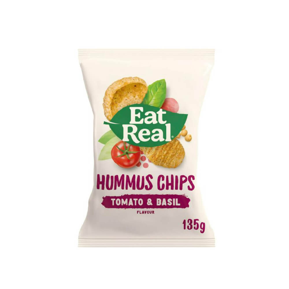 Eat Real Lentil Chips Tomato & Basil 135G