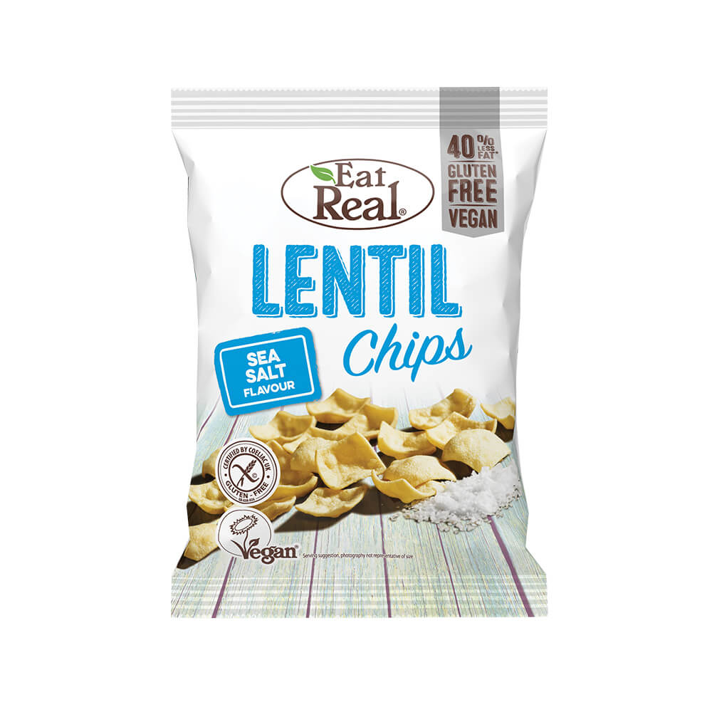 Eat Real Lentil Chips Sea Salt 113G