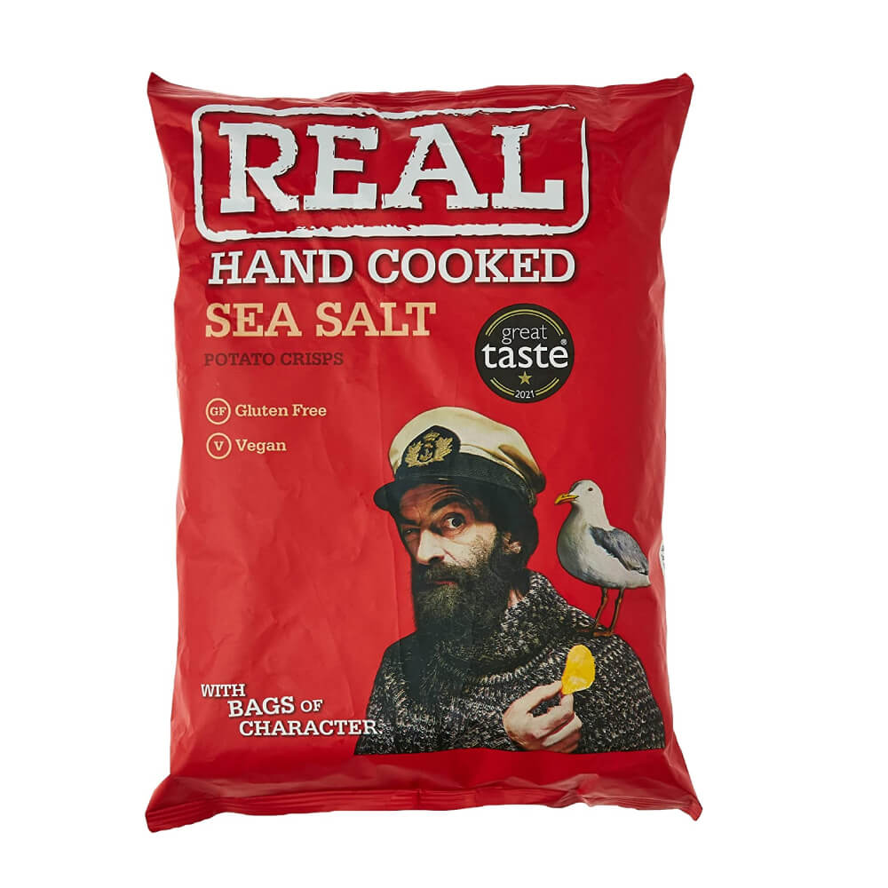 Real Handcooked Potato Crisps Sea Salt 150gm