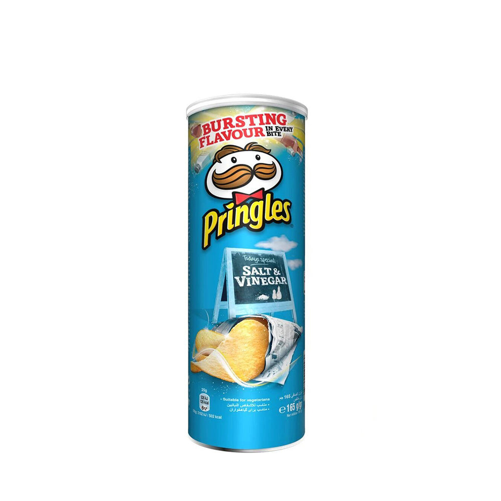 Pringles Salt & Vinegar Flavored Chips Can 165G