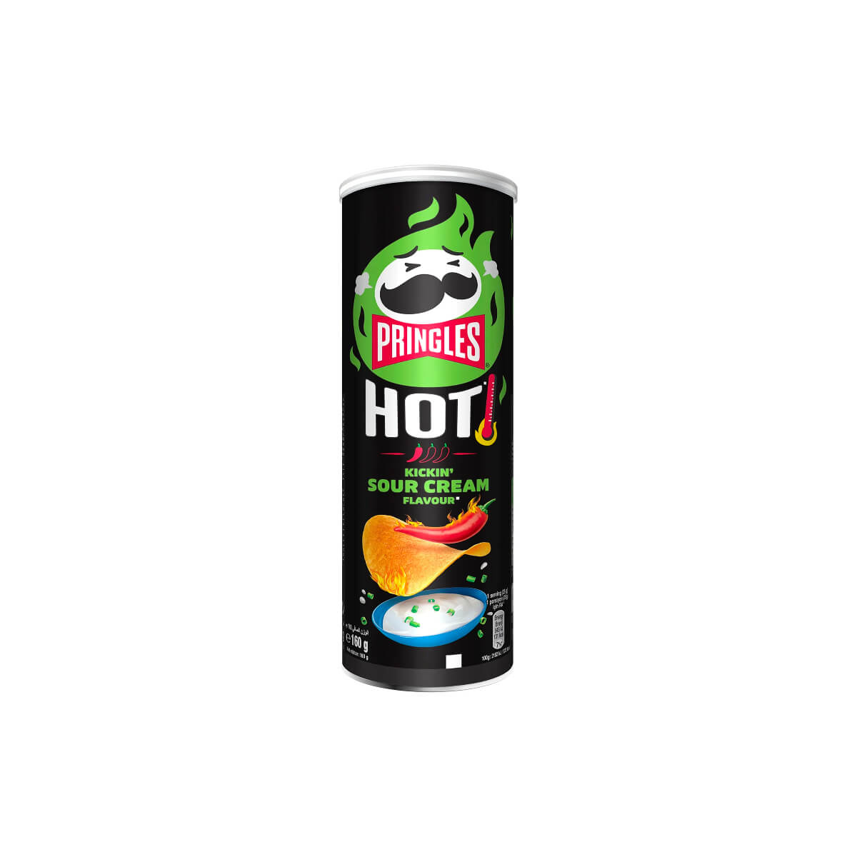 Pringles Hot Kickin Sour Cream Potato Chips 160g