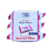 Cool & Cool Baby Wipes 25s 2+1 Free