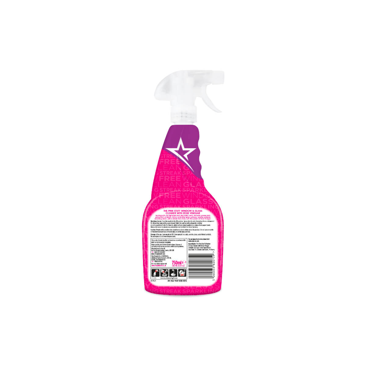 The Pink Stuff The Miracle Window & Glass Cleaner With Rose Vinegar 750ml