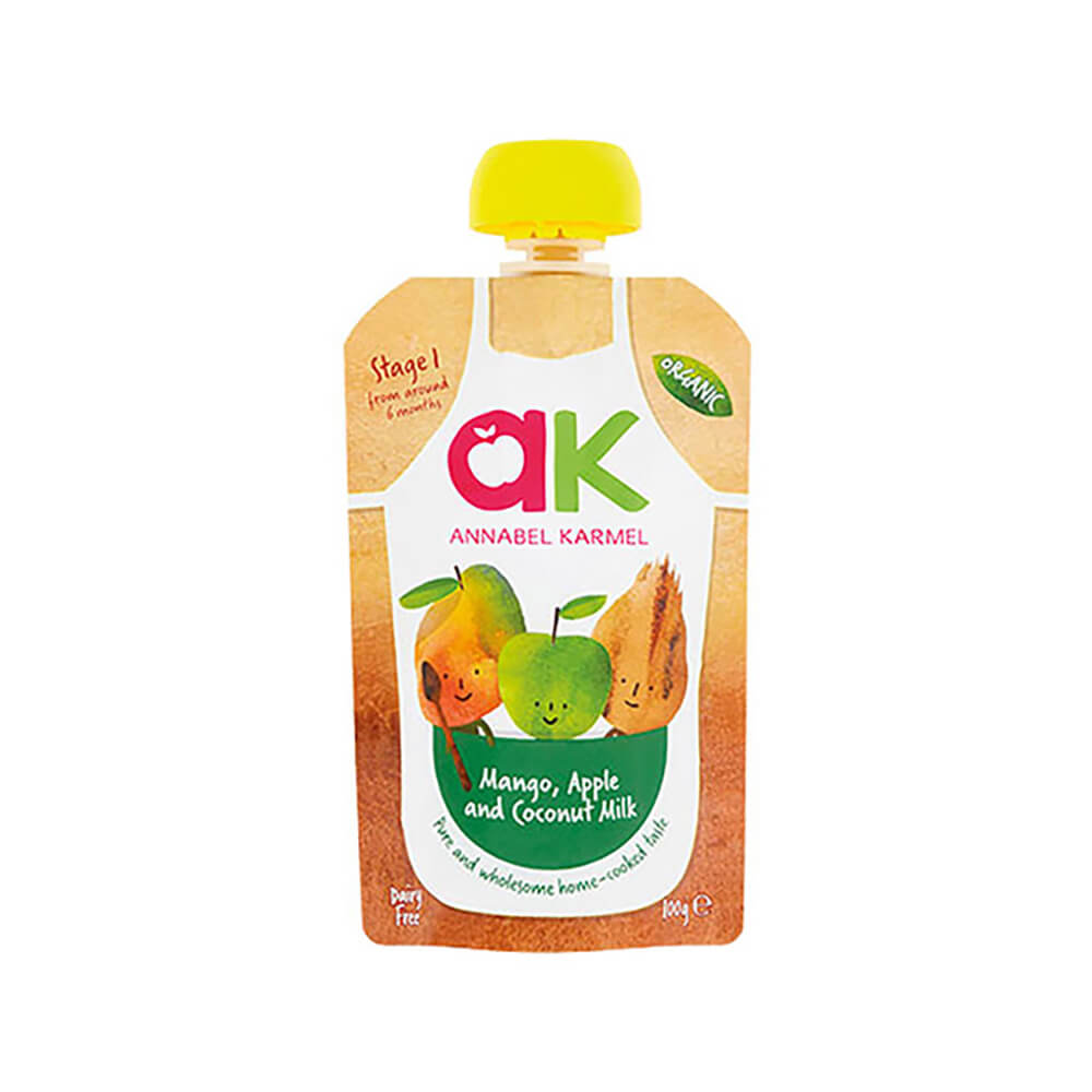 AK Org Mango, Apple & Coconut Milk Puree 100G