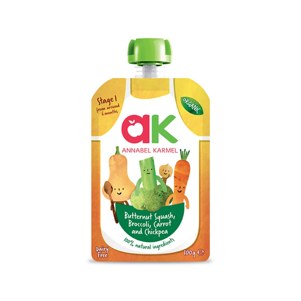 AK Org Bttrnt Sqsh,Brccli,Crrt&Chckpea Puree 100G