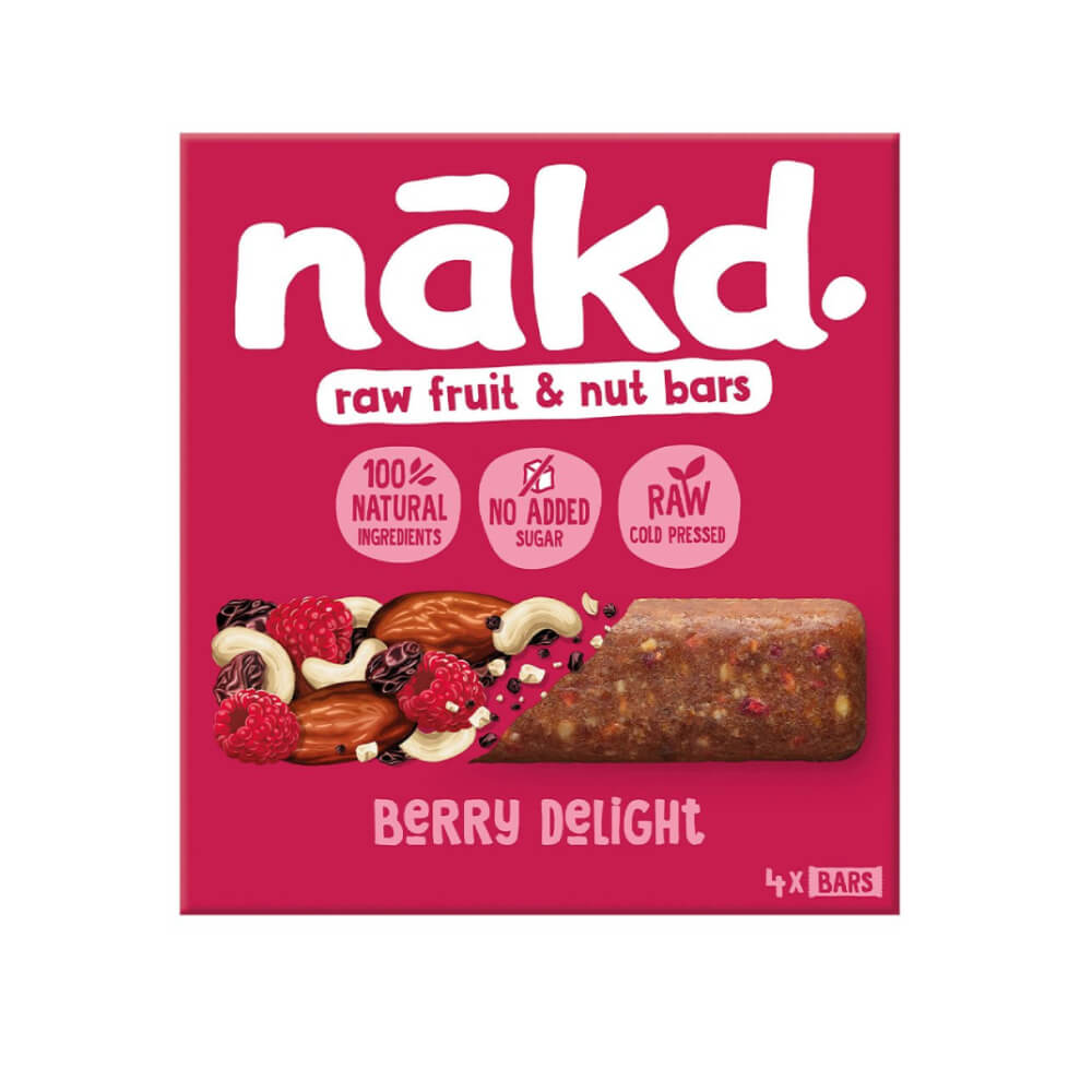 Nakd Berry Delight Raw Fruit & Nut Bar 4x35gm