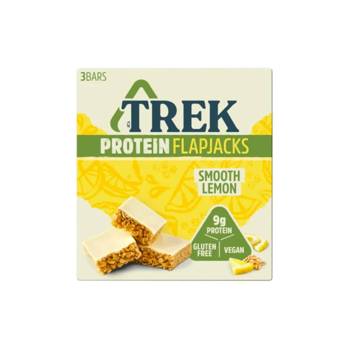 Trek Gluten-Free Smooth Lemon Protein Flapjacks Snack Bar, 3x90g