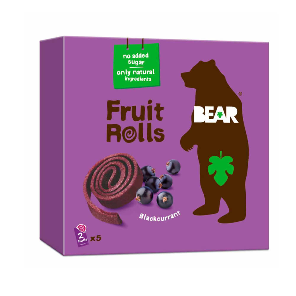 Bear Yo Yo's BlackCurrant Pure Fruit Rolls Snacks 5x20g