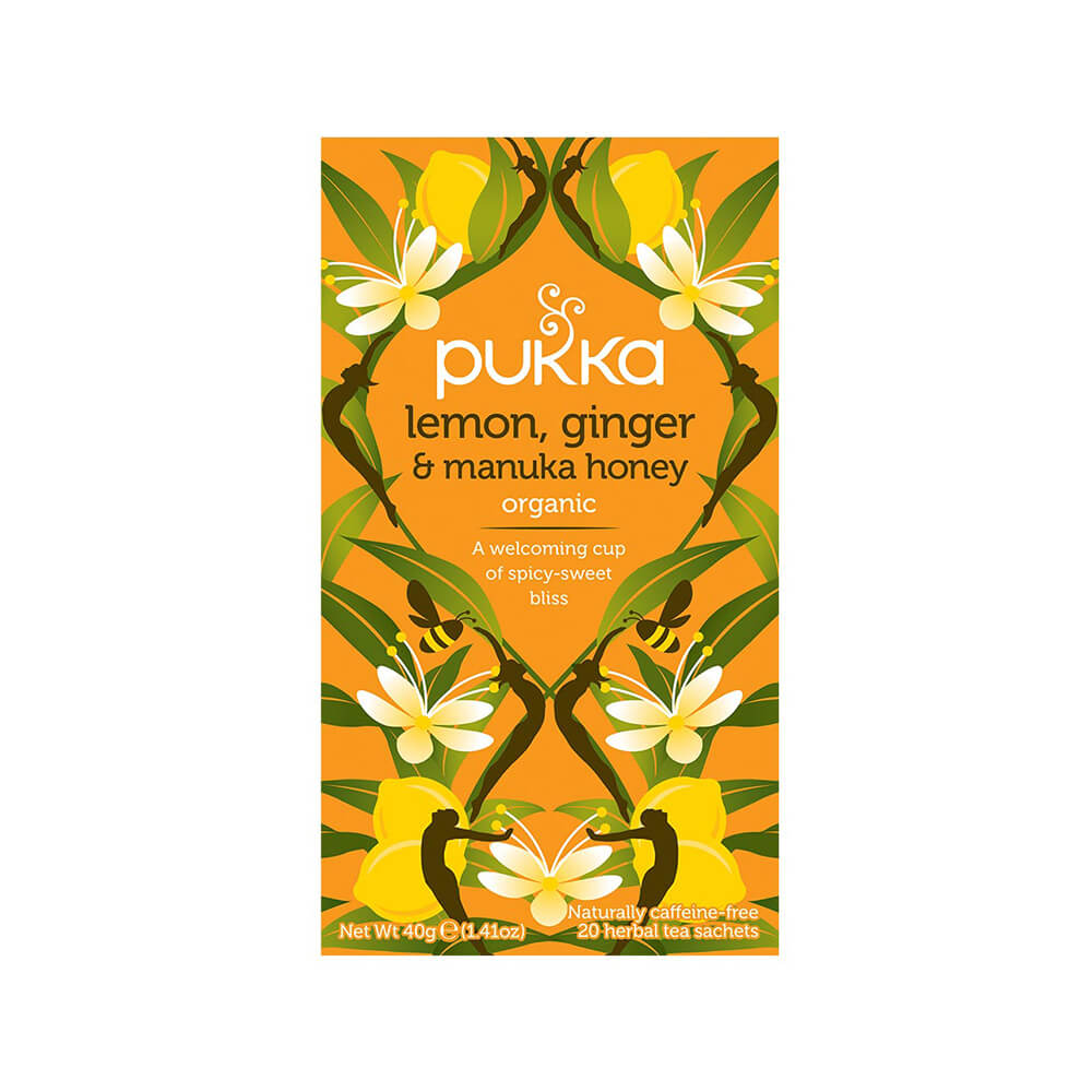 Pukka Organic Tea Lemon Ginger Manuka Honey 2Gx20s