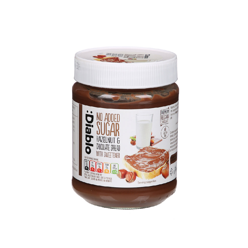 Diablo Chocolate And Hazelnut Spread With Sweetner No Added Sugar 350gm