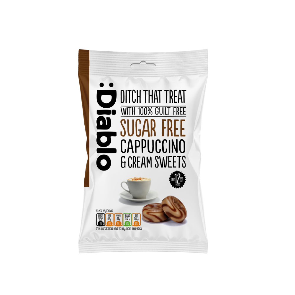 Diablo Cappuccino and Cream Sweets Sugar free 75gm