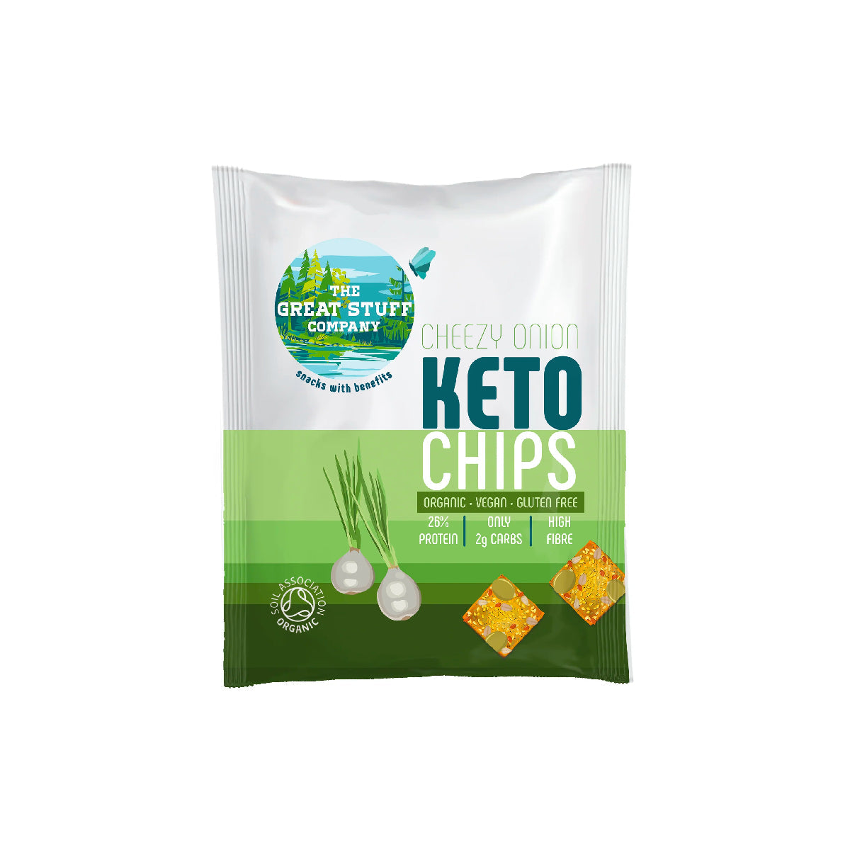 The Great Stuff Company Cheezy Onion Keto Chips 40g