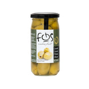 Fos Super Jumbo Greek Green Olives In Brine 360g