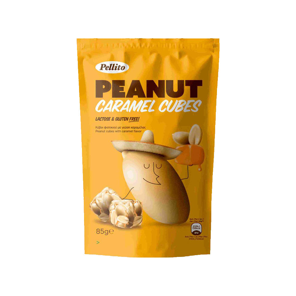 Pellito Peanut Caramel Cubes Bag 85G