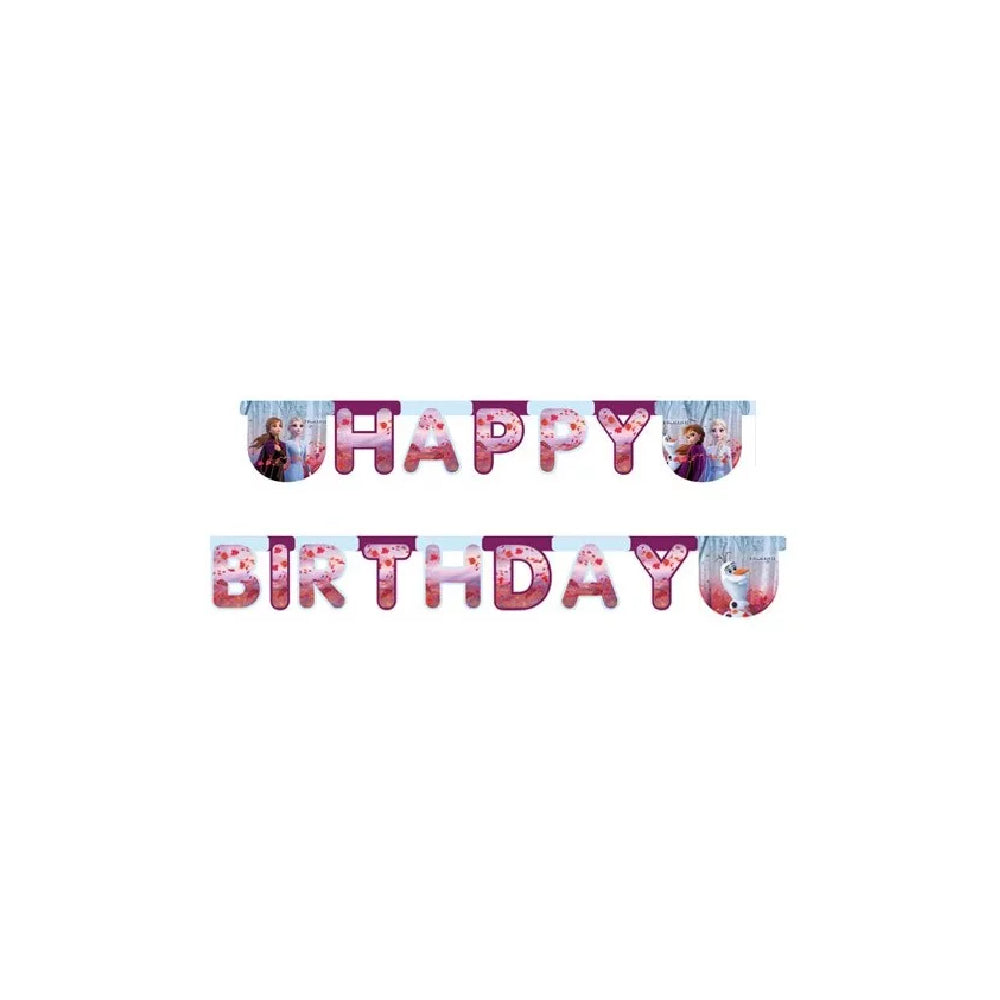 Procos 1 Happy Birthday Die Cut Banner Frozen 2