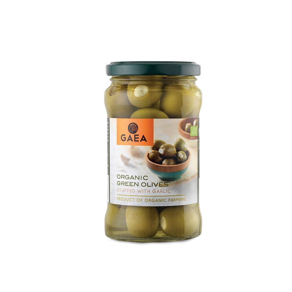 Gaea Garlic Stuffed Green Olives 295G