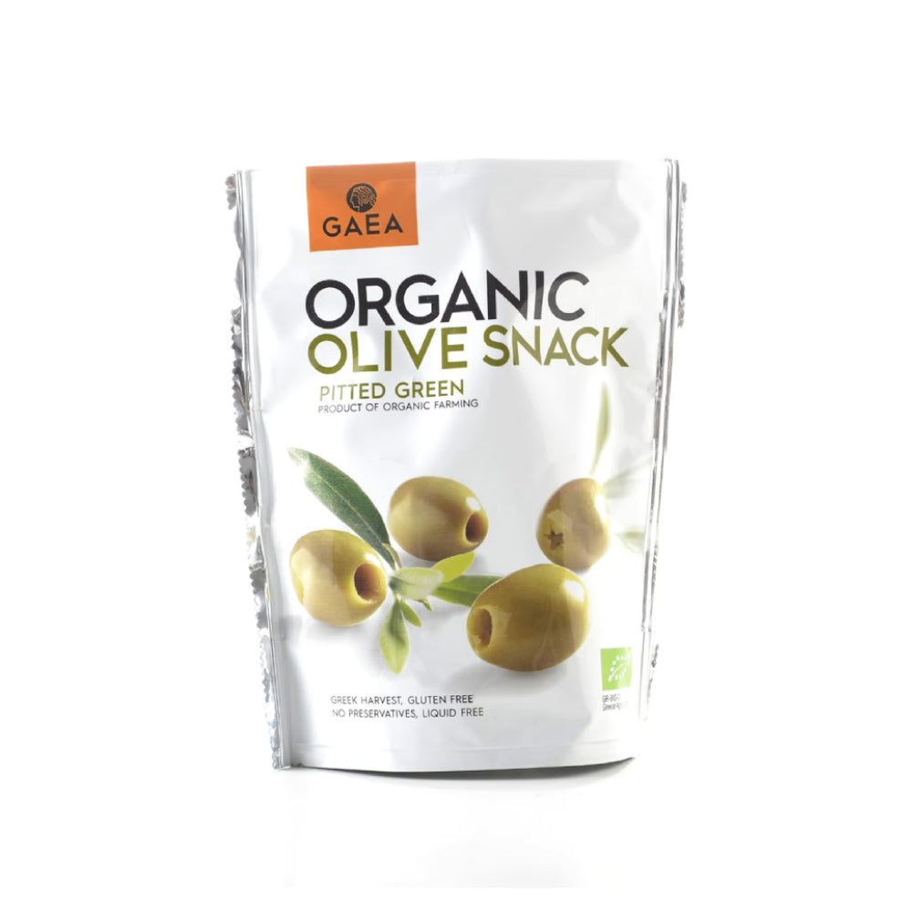 Gaea Organic Pitted Green Olives 65gm