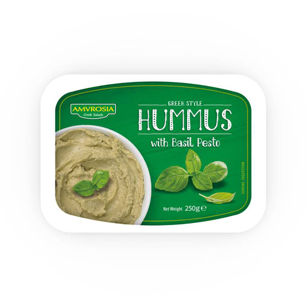 Amvrosia Hummus With Basil Pesto 250G