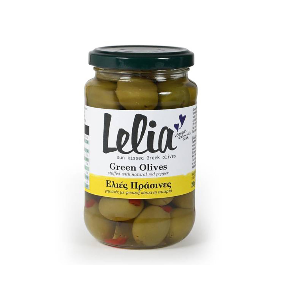 Lelia Grn Olives Stfd w/ R.Pepper PasteinBrn 200G