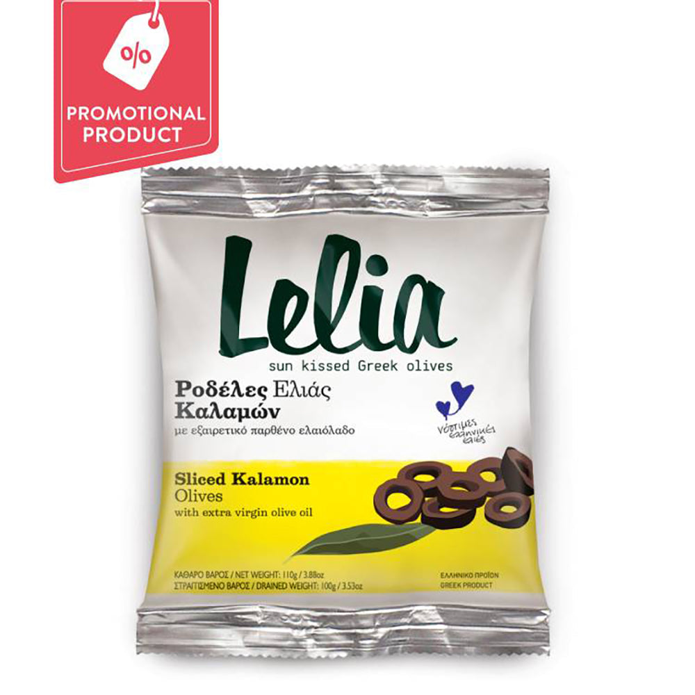 Lelia Kalamon Sliced Olives w/ E/V Olive Oil 100G