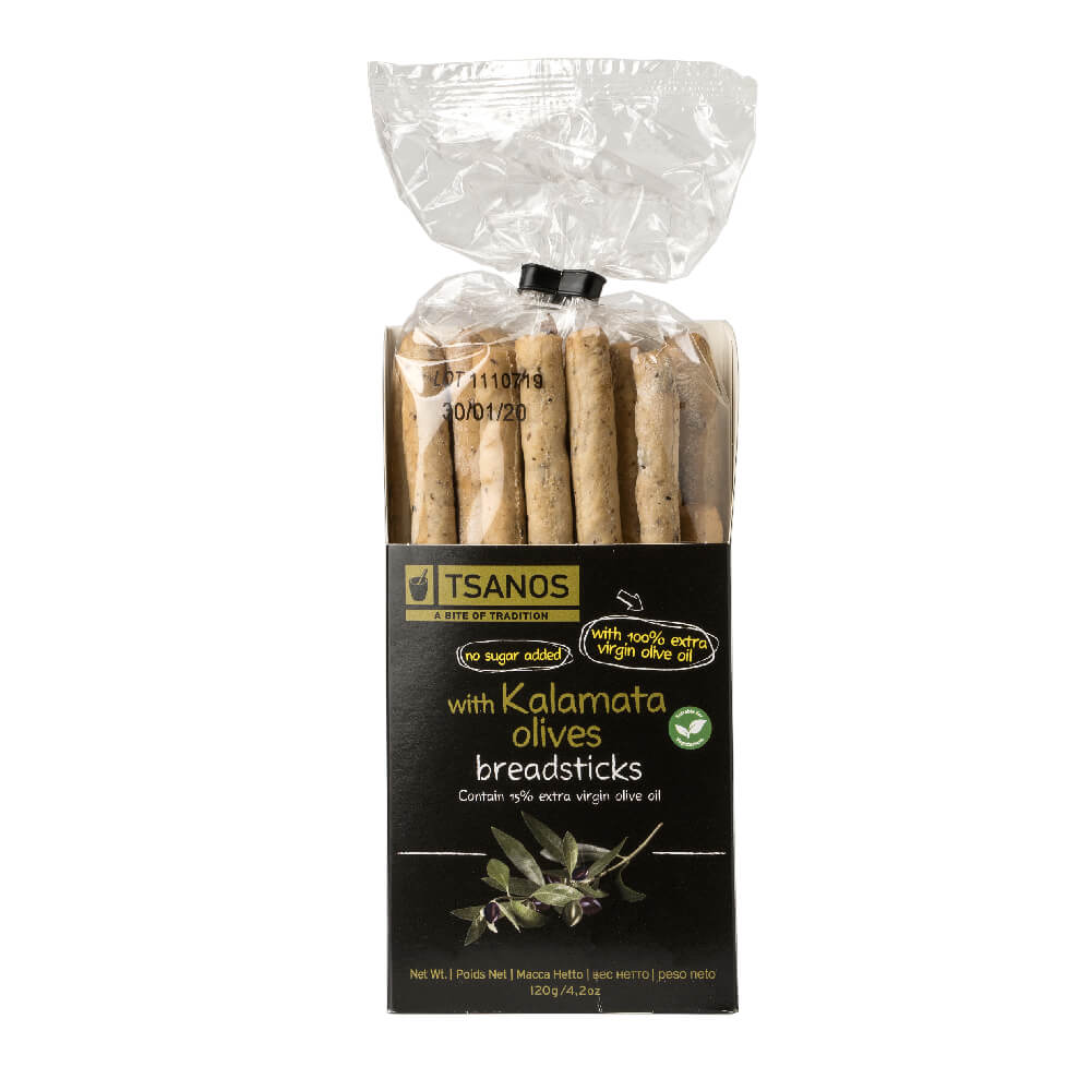 Tsanos Breadsticks With Kalamata Olives 55gm