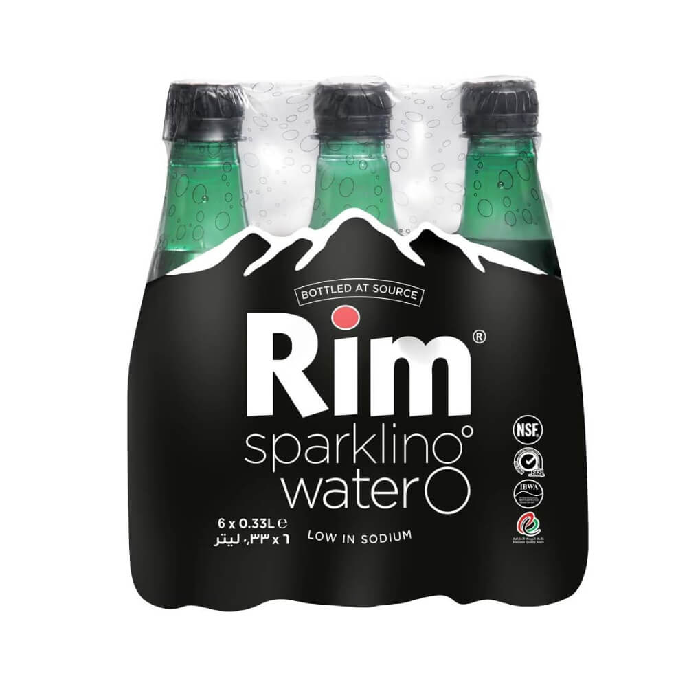 Rim Sparkling Spring Mineral Water Plain 6x330ml
