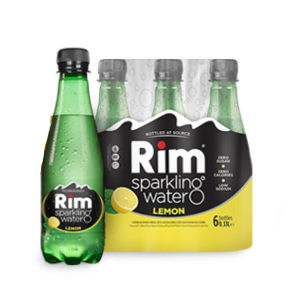 Rim Sparkling Spring Mineral Water Lemon 6x330ml