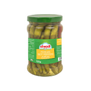 Al Wadi Pickles Hot Peppers In Glass Jar 520G