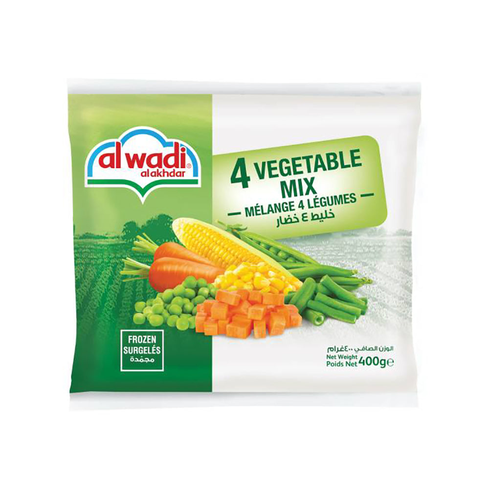 Al Wadi Frozen 4 Mixed Vegetable 400G