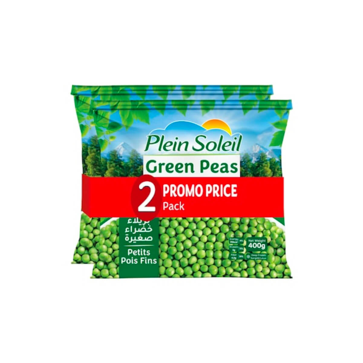 Plein Soleil Green Peas 2x400g