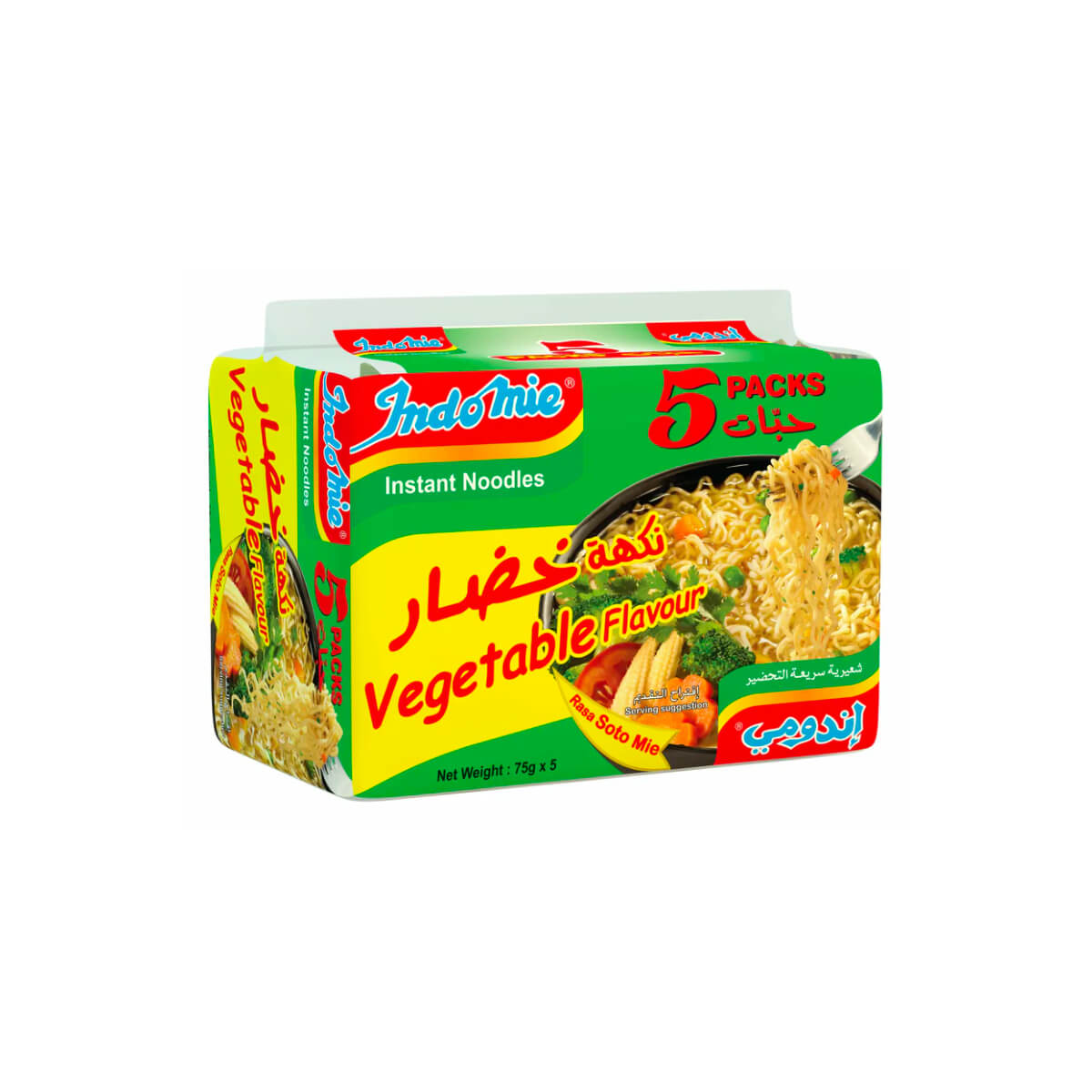 Indomie Rasa Soto Mie Vegetable Instant Noodles 5x75g