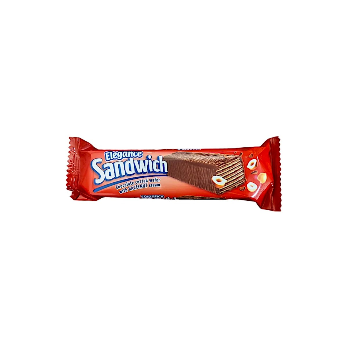 Elegance Sandwich Chocolate Coated Wafer With Hazelnut Cream 50g